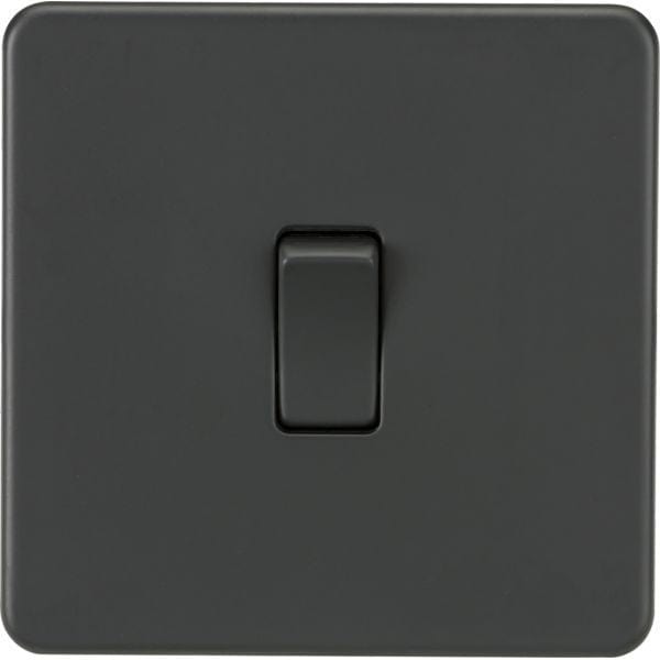 Knightsbridge Screwless 10AX 1G 2-Way Switch - Anthracite - SF2000AT, Image 1 of 1