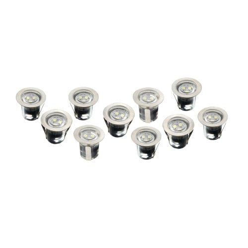 Robus VITA 3.6W Warm White LED Circular IP68 Deck Lights With 10 Fittings Kit - R3LED10SWW-01, Image 1 of 1