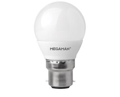 Megaman RichColour 5.5W LED BC/B22 Golf Ball Warm White 360° 470lm Dimmable - 142590, Image 1 of 1