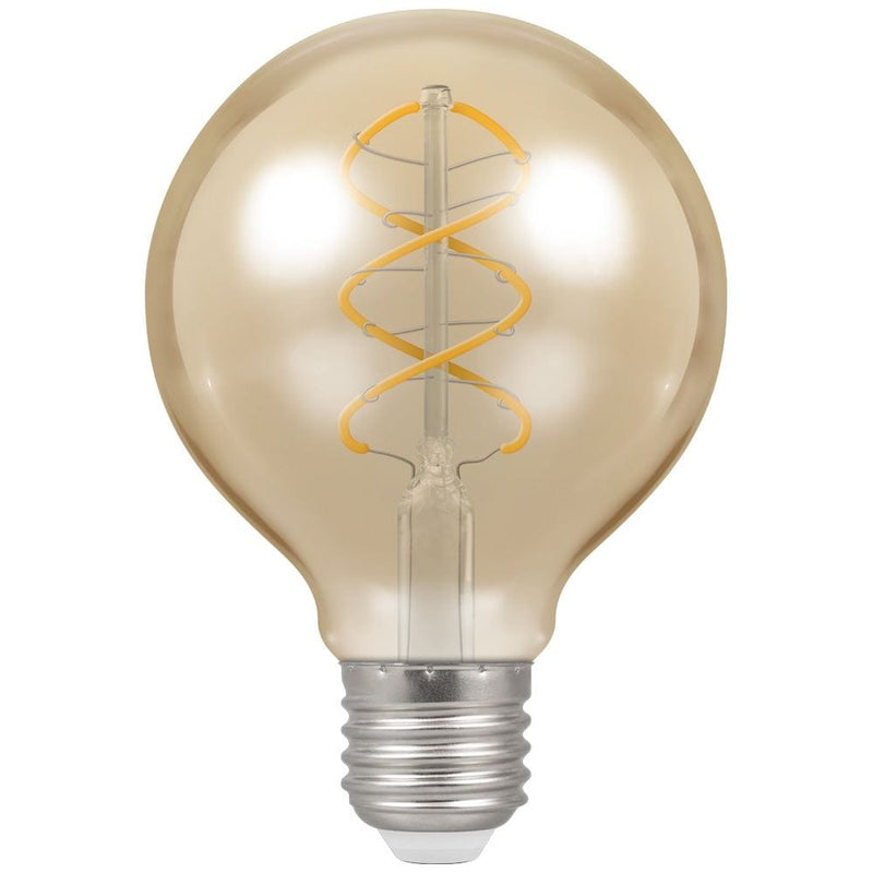 Crompton LED G80 Spiral Filament Antique 6W Dimmable 2200K ES - CROM6621, Image 1 of 1