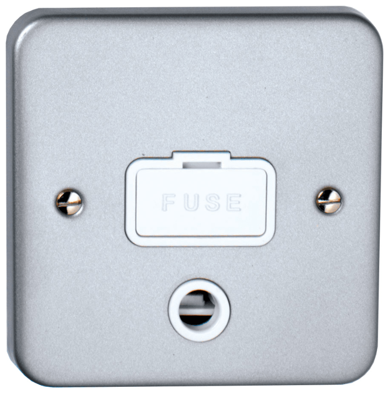 Deta Metal Clad 13A Unswitched Spur With Front Flex Outlet & Back Box With Knockouts - M1210FL, Image 1 of 1