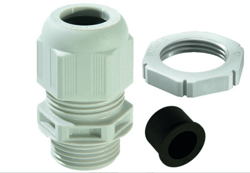 Wiska SPRINT GLP20 and RDE Cable Gland with reduction sealing insert & locknut Grey Gland Pack Grey - 10100635  (10 Pack), Image 1 of 1