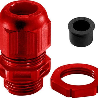 Wiska SPRINT GLP20 and RDE Cable Gland with reduction sealing insert and locknut Red - 10100638  (10 Pack)