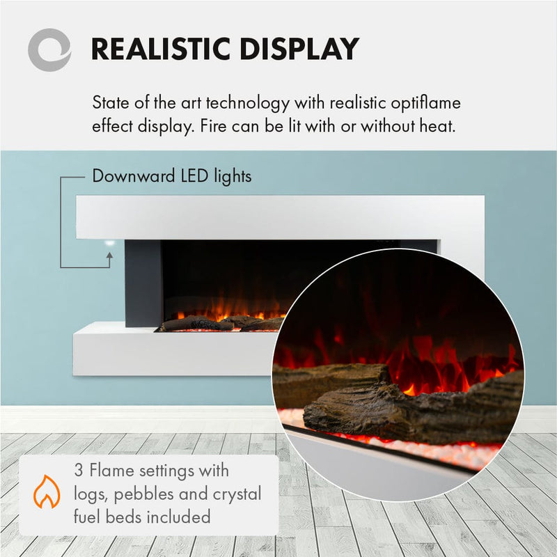 Devola Dorking 2kW Electric Fireplace Suite – DVWF202GW - Return Unit, Image 4 of 10