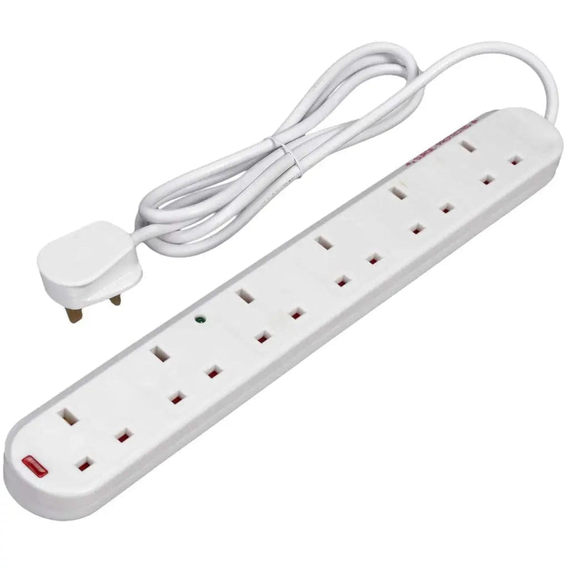 Knightsbridge 13A 6G 2M Surge Protected Extension Lead with Neon - 2006S2M, Image 1 of 1