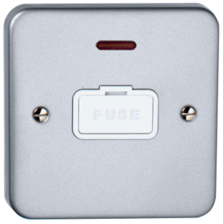 Deta Metal Clad 13A Unswitched Spur With Neon & Back Box With Knockouts - M1217, Image 1 of 1