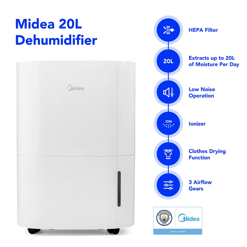 Midea DF 20L Portable Dehumidifier - MDDF-20DEN7 - Return Unit, Image 2 of 7