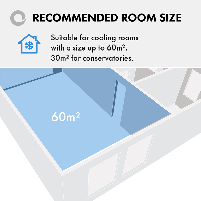 Devola 48L Evaporative Swamp Air Cooler 60 Meters Squared White/Grey - DVCL48P - Return Unit, Image 9 of 9