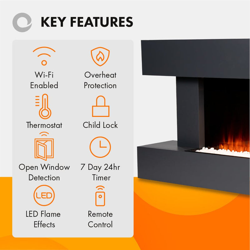 Devola Dorking 2kW Electric Fireplace Suite – DVWF202GW - Return Unit, Image 2 of 10