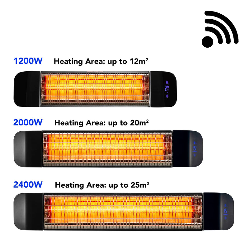 Devola 1.2kW Wi-Fi Patio Radiant Heater - DVPH1200B - Return Unit, Image 6 of 9