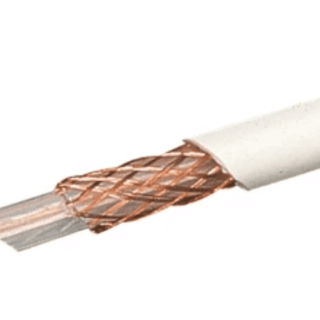 Deta RG6 Satellite Coax Copper Braid 100m - White - DT532WH