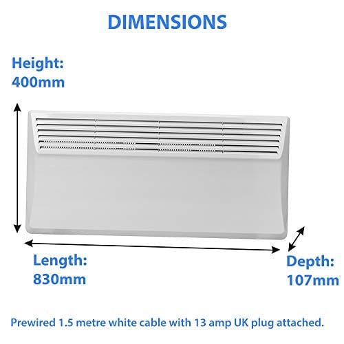 Devola Eco Contour 2kw Panel Heater With 24hr/7 Day Timer - DVS2000W - Return Unit, Image 4 of 7