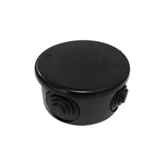 Wiska WIB6 IP55 Round Black Plastic Junction Box Grey - 665N