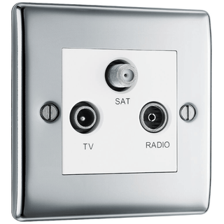 BG Nexus Metal Polished Chrome Triplex Tv/Fm, 2G Scrd - NPC67