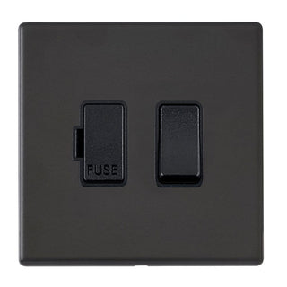 Hamilton Hartland G2 13A 1 Gang Screwless Switched Fused Spur - Matt Black  - 7G2MBSPBL-B