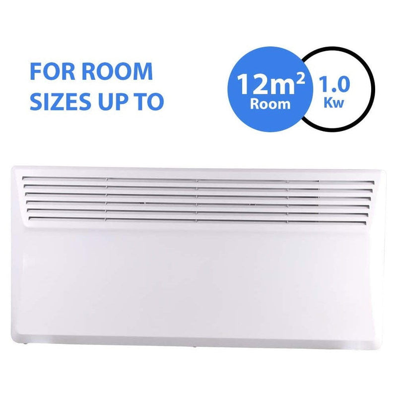 Devola Eco Contour 1kw Panel Heater With 24hr/7 Day Timer - DVS1000W - Return Unit, Image 3 of 7