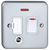 Deta Metal Clad 13A Switched Spur With Flex Outlet & Neon & Back Box With Knockouts - M1212FL