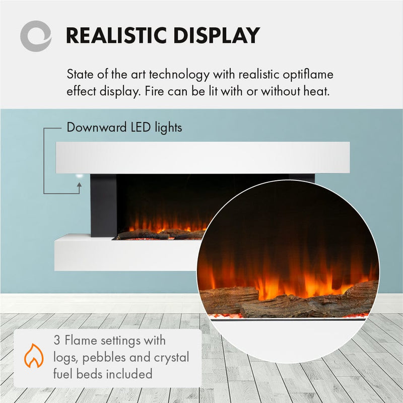 Devola Haslemere 2kW Optiflame Effect Electric Fireplace Suite – DVWF201GW - Return Unit, Image 4 of 10