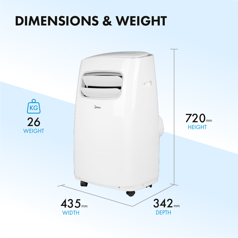 Midea Comfee 9000 BTU WiFi Compatible Portable Air Conditioner - White - MPPFA-09CRN7 - Return Unit, Image 4 of 9