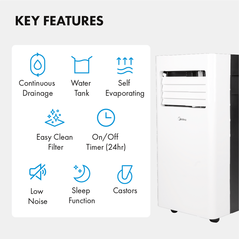 Midea Comfee 7000 BTU Portable Air Conditioner - White - MPPH-07E - Return Unit, Image 3 of 10