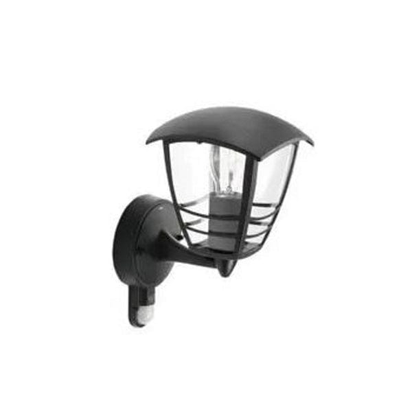 Philips Creek 60W E27 (UP) Wall Lantern With PIR IP44 Dimmable Black - 915002791102 - Return Unit, Image 1 of 1