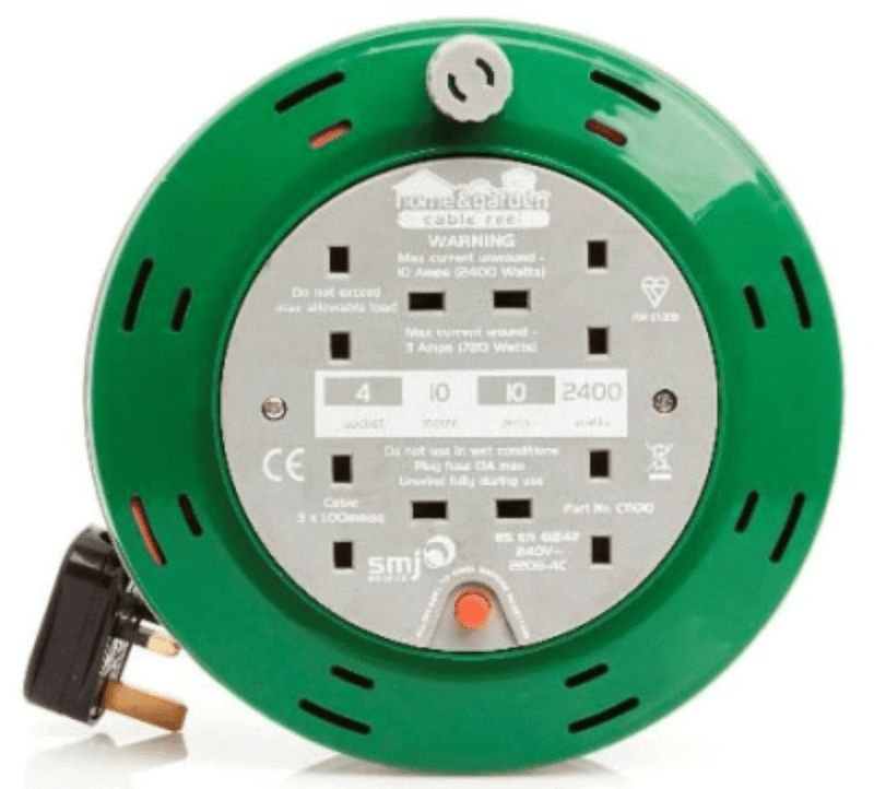 Deta 4 Gang 10A Cassette Reel with Thermal Cutout 10m - CT1010, Image 1 of 1