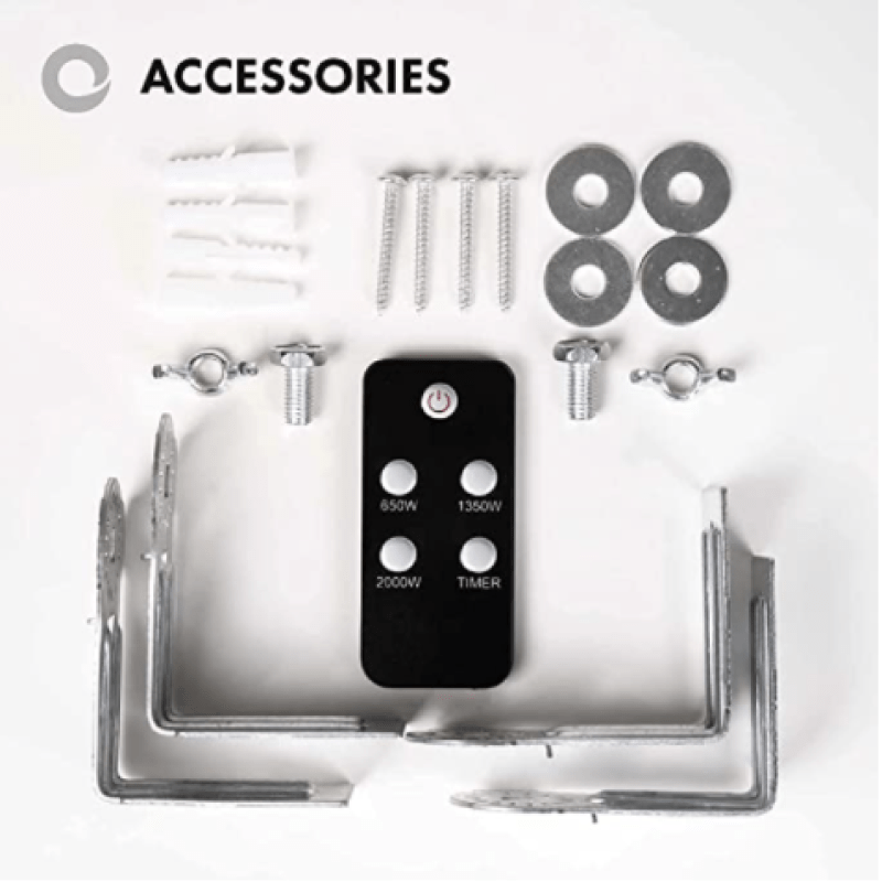 Devola Master 2kW Wall Mounted Patio Heater with Remote Control - DVPH20WMB - Return Unit, Image 3 of 5