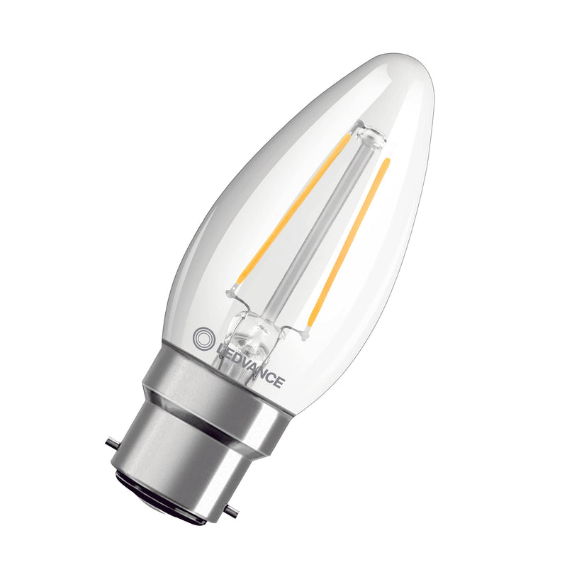 Ledvance 2.5W Filament Candle B22, Very Warm White - 590274, Image 2 of 3