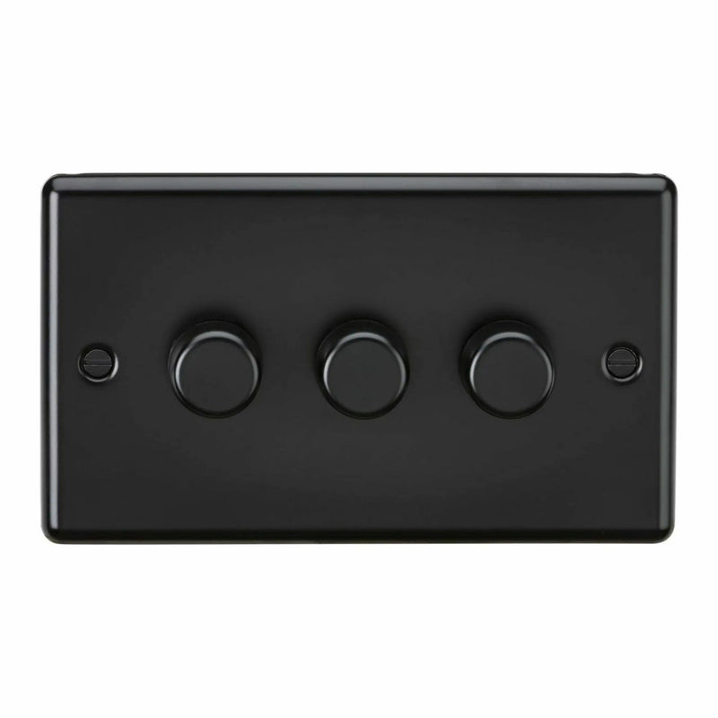 Knightsbridge 3G 2 way 10-200W (5-150W LED) Intelligent dimmer - Matt Black - CL2193MBB, Image 1 of 1