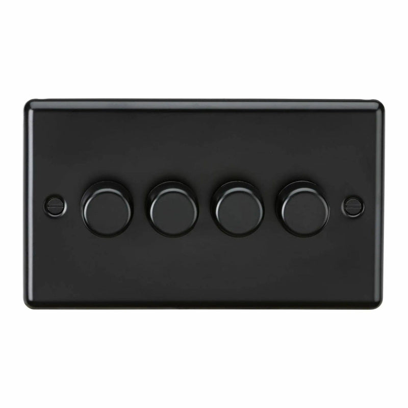 Knightsbridge 4G 2 way 10-200W (5-150W LED) Intelligent dimmer - Matt Black - CL2194MBB, Image 1 of 1