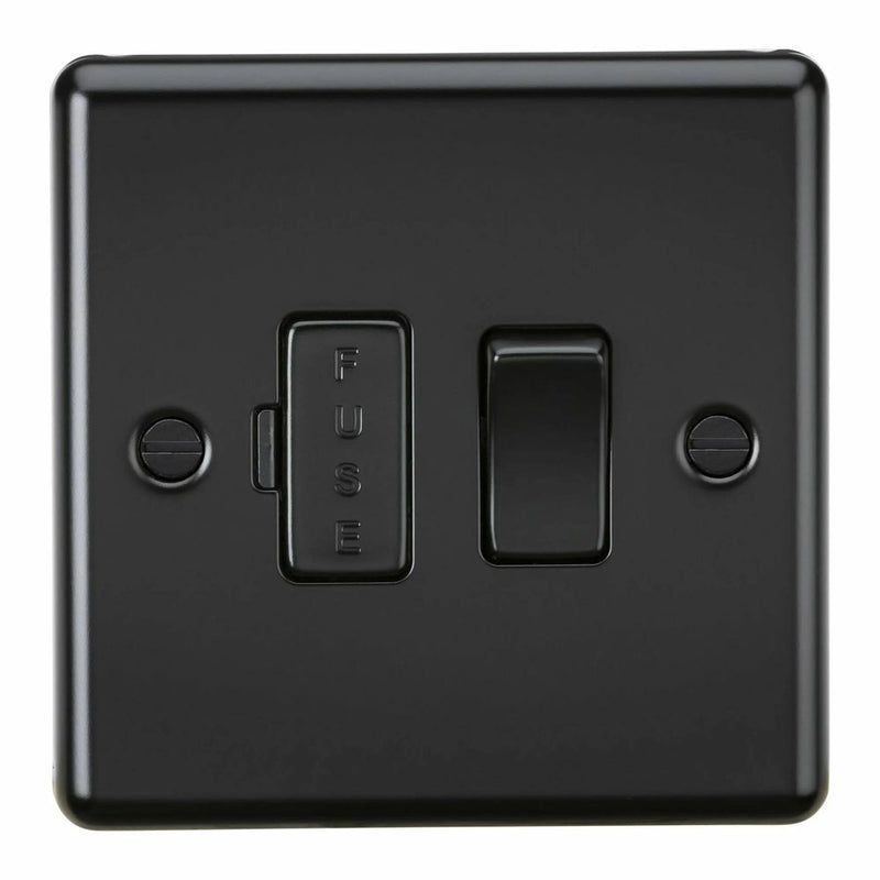 Knightsbridge 13A Switched Fused Spur Unit - Matt Black - CL63MBB, Image 1 of 1