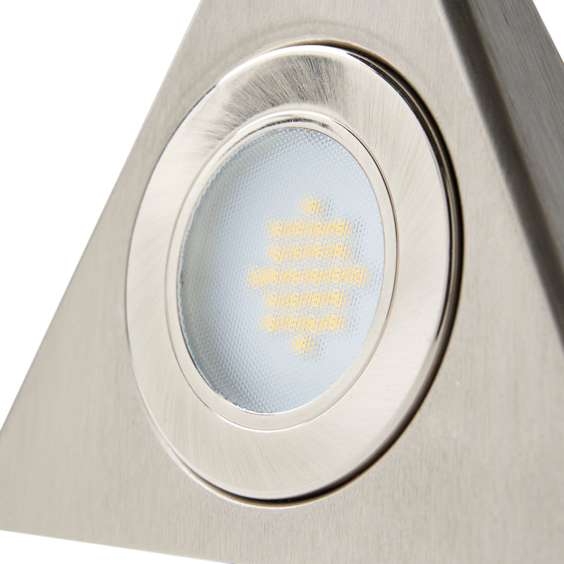Forum Fonte 1.5W Triangle Under Cabinet Light Satin Nickel - Cool White - CUL-21626, Image 3 of 3