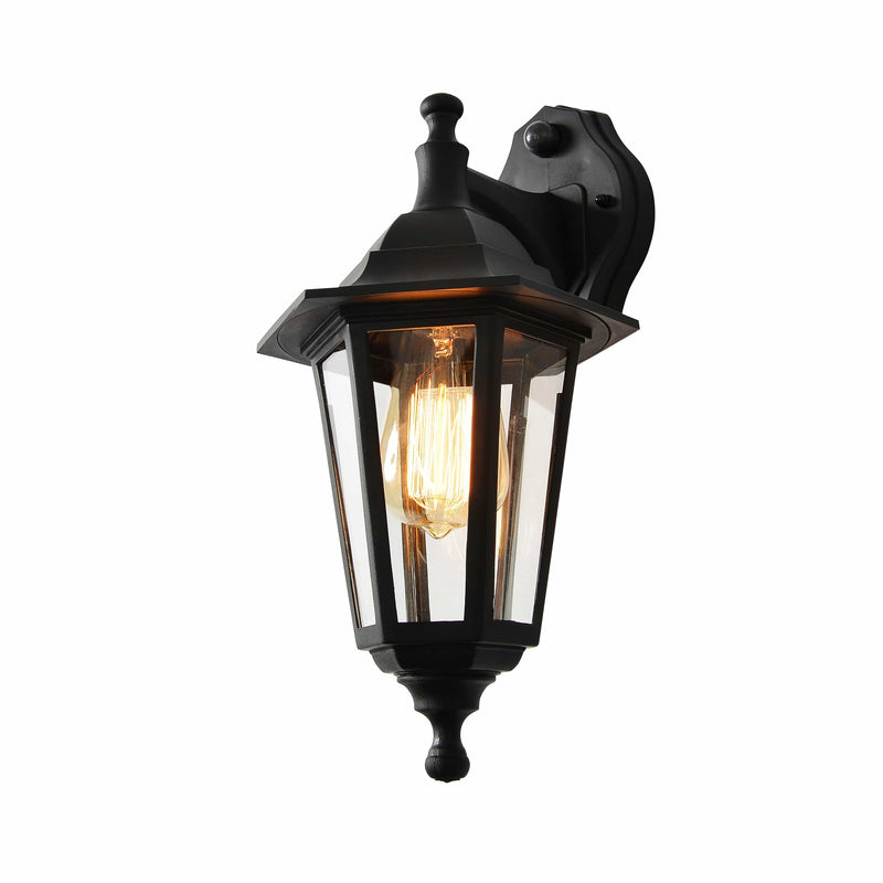 Forum Bianca Wall Lantern with PIR - Black - CZ-25150-BLK, Image 1 of 1