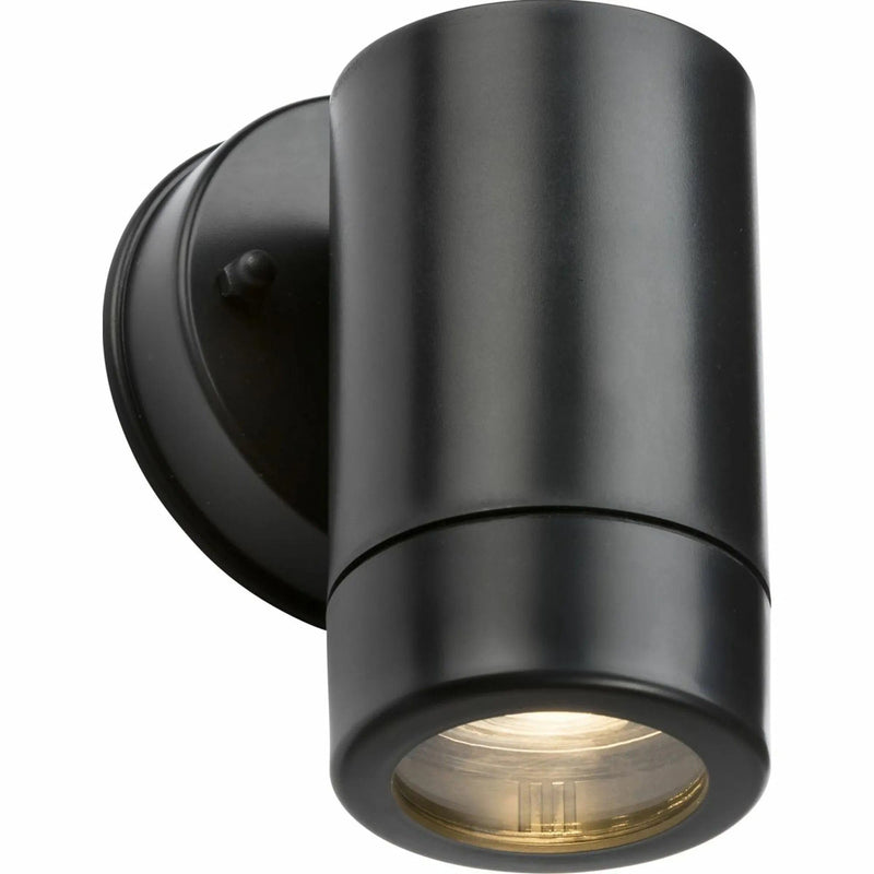 Knightsbridge EAMON - 230V IP54 GU10 Polycarbonate Single Wall light - Black - EA1BK, Image 1 of 1