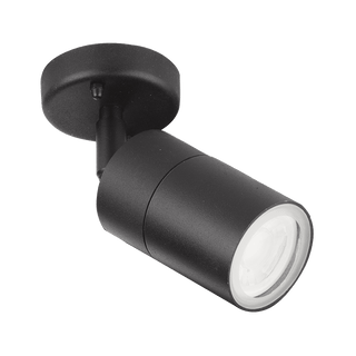 Aurora WallE IP44 Adjustable GU10 Wall Light - Black - EN-WL1BLK