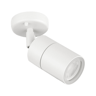 Aurora WallE IP44 Adjustable GU10 Wall Light - White - EN-WL1W
