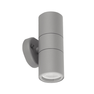 Aurora WallE IP44 Fixed Up/Down GU10 Wall Light - Grey - EN-WL2G