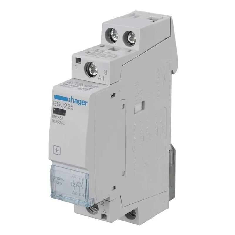 Hager 25A TPN Contactor, 2P - ESC225, Image 1 of 1