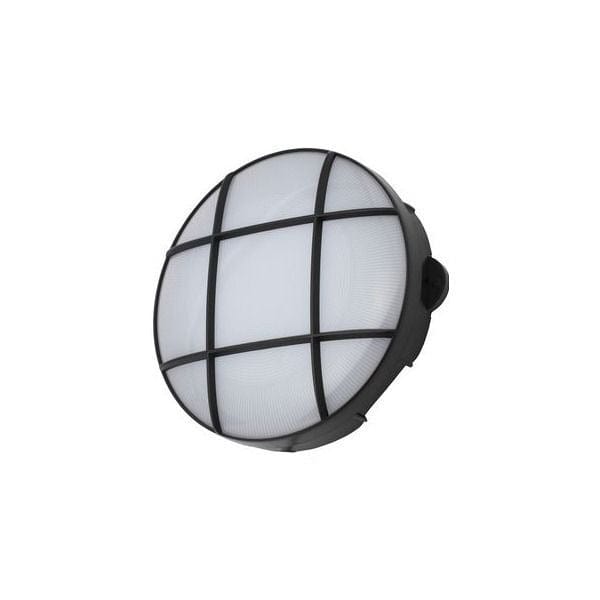 Forum Capella 15W LED Round Grid Bulkhead IP65 - Black - CZ-34025-BLK, Image 1 of 1
