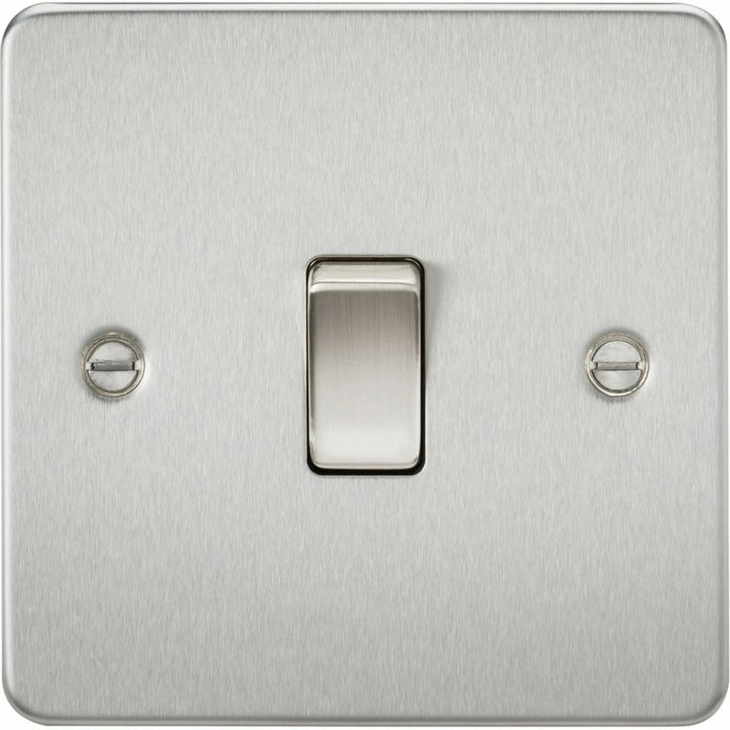 Knightsbridge Flat Plate 20A 1G DP switch - brushed chrome - FP8341BC, Image 1 of 1