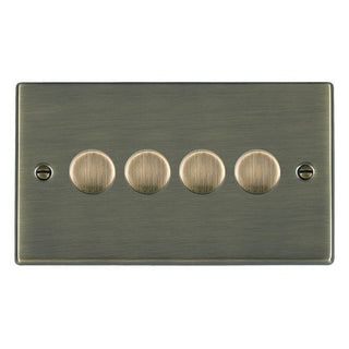 Hamilton Hartland 100W 4 Gang 2 Way Push On/Off Rotary LED Dimmer Switch - Antique Brass   - 794XLEDITB100