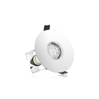 Integral Evofire IP65 Round chrome 70-100mm cutout Downlight with GU10 Holder & Insulation Guard - ILDLFR70D020