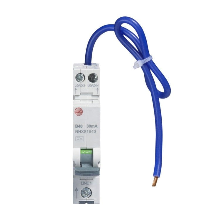 Wylex 40A 6kA Single Pole and Neutral RCBO - Type A - Curve B  - NHXS1B40, Image 1 of 1