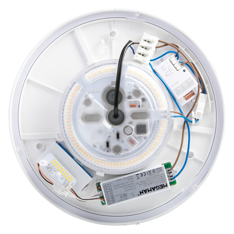 Megaman Renzo Xchange 10W Colour Selectable Bulkhead, White, Image 3 of 3