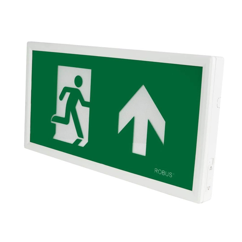 Robus Rex 3.5W Maintained Slim Exit Box C/W Up, Down Left, Right Legends White - REX4P0-01, Image 1 of 1