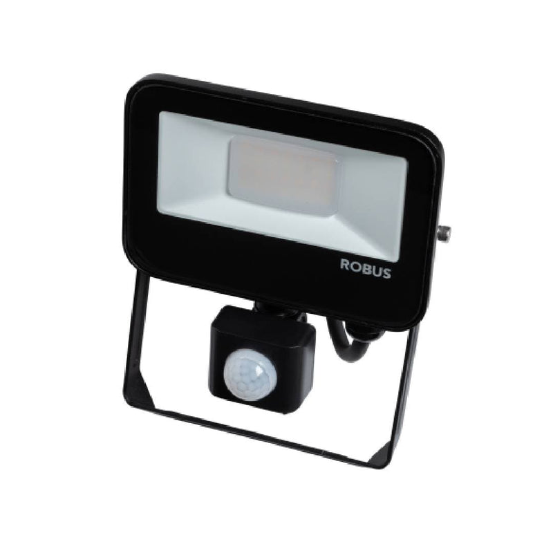 Robus Selest  10W Floodlight with PIR IP65 CCT3 C/W 1m Flex Black - RST10CCT3P-04, Image 1 of 1