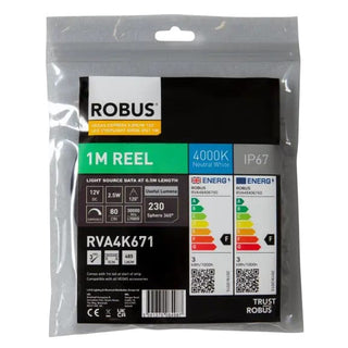 Robus Vegas 4.8W/m 1m LED Striplight IP67, 4000K - RVA4K671
