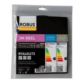 Robus Vegas 4.8W/m 3m LED Striplight IP67, 4000K - RVA4K673