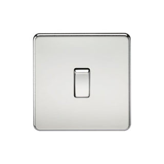 Knightsbridge Screwless 10AX 1G 2-Way Switch - Polished Chrome - SF2000PC