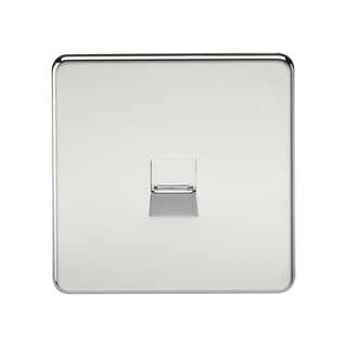 Knightsbridge Screwless Telephone Extension Socket - Polished Chrome - SF7400PC